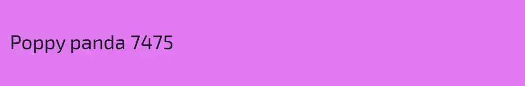 Poppy panda 7475